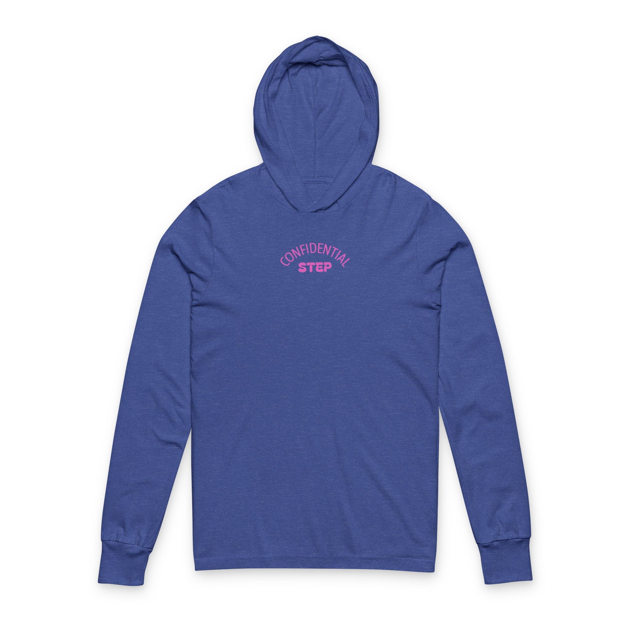Unisex Hooded Long Sleeve Tee - Positive Vibes, Casual Wear, Gift for Friends, Step by Step Design, Relaxed Fit