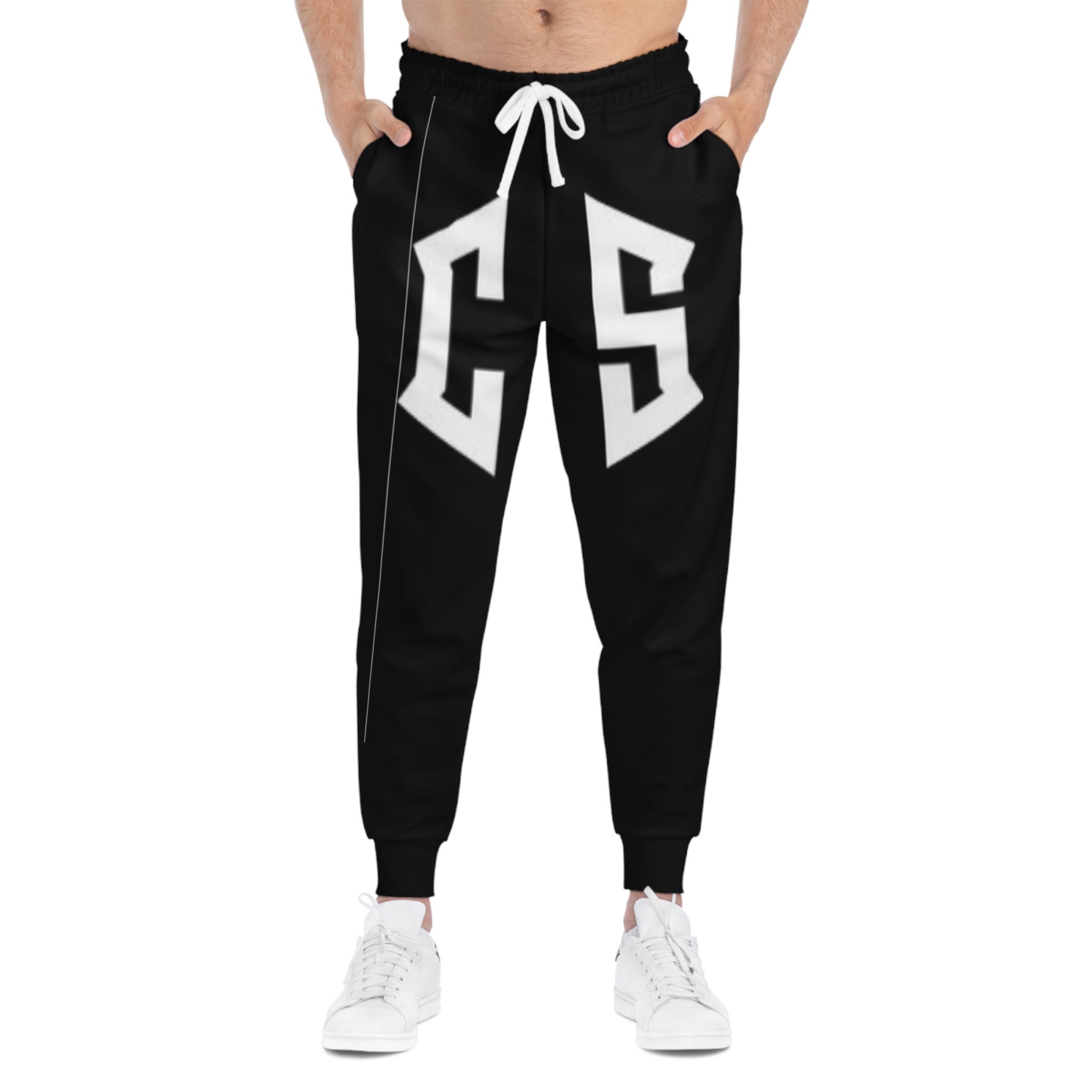 Athletic Joggers with Bold Logo - Trendy Workout Pants for Fitness Lovers, Casual Wear, Gift for Gym Enthusiasts, Everyday Comfort