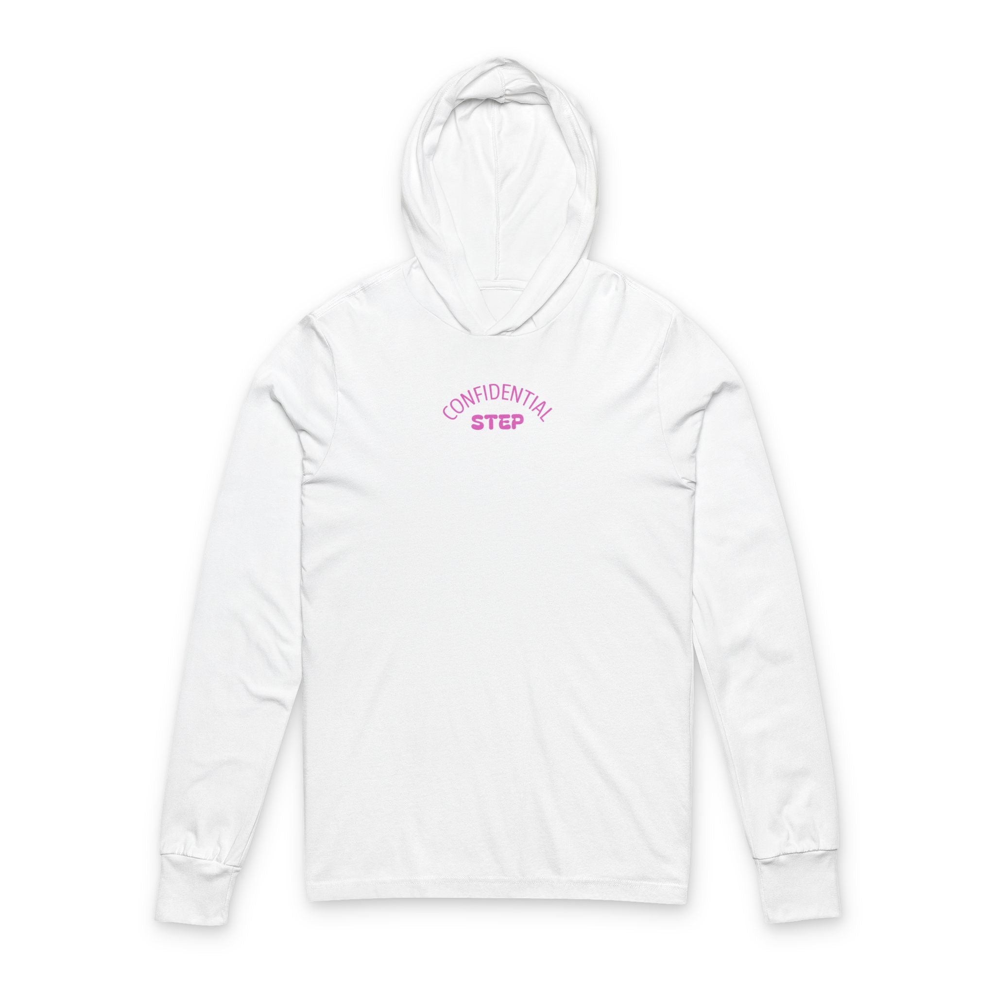 Unisex Hooded Long Sleeve Tee - Positive Vibes, Casual Wear, Gift for Friends, Step by Step Design, Relaxed Fit